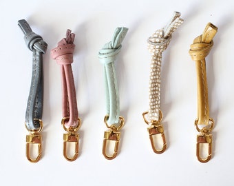 Leather Knot Keychain - Leather Wrist Strap - Leather Keychain - Key Fob - Key Chain - Key Chain Holder - Leather Key Chain