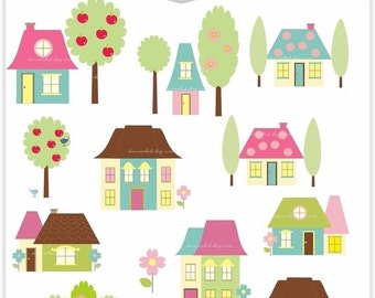 Shops Clipart, Buildings Clipart, Shop Clipart, Building Clip Art, Cafe ...