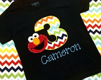 Elmo Birthday shirt - elmo shirt - personalized