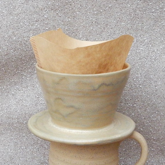 Coffee filter holder dripper pourover hand by CaractacusPots