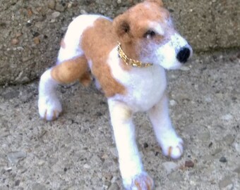 Needle Felted Italian Greyhound sculpture