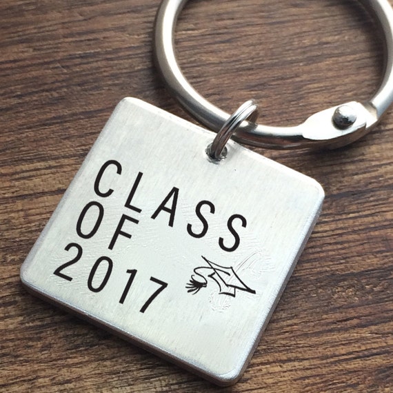 Graduation Keychain Git Personalized Keychain by sierrametaldesign
