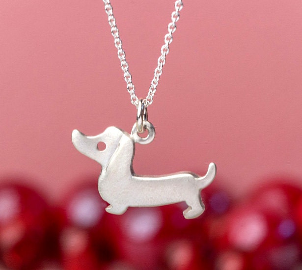 Dachshund Necklace Dog Necklace Weenie Dog Pendant sterling