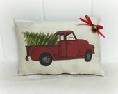 Christmas Pillow - Vintage Truck
