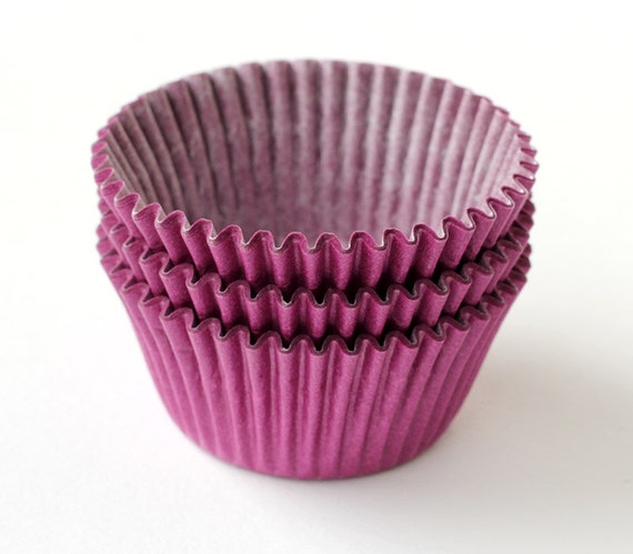 Purple Cupcake Liners (50), Purple Baking Cups, Birthday Party Cupcake Liners, Solid Purple Liners Il_570xn