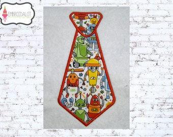 Tie applique embroidery design. Cute tie embroidery. Fun boys applique in 4 sizes. Kids applique. Great machine applique design.
