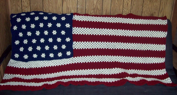 American Flag Blanket Crochet Pattern