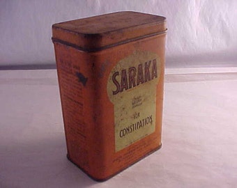 Saraka for Constipation Vintage Advertising Tin