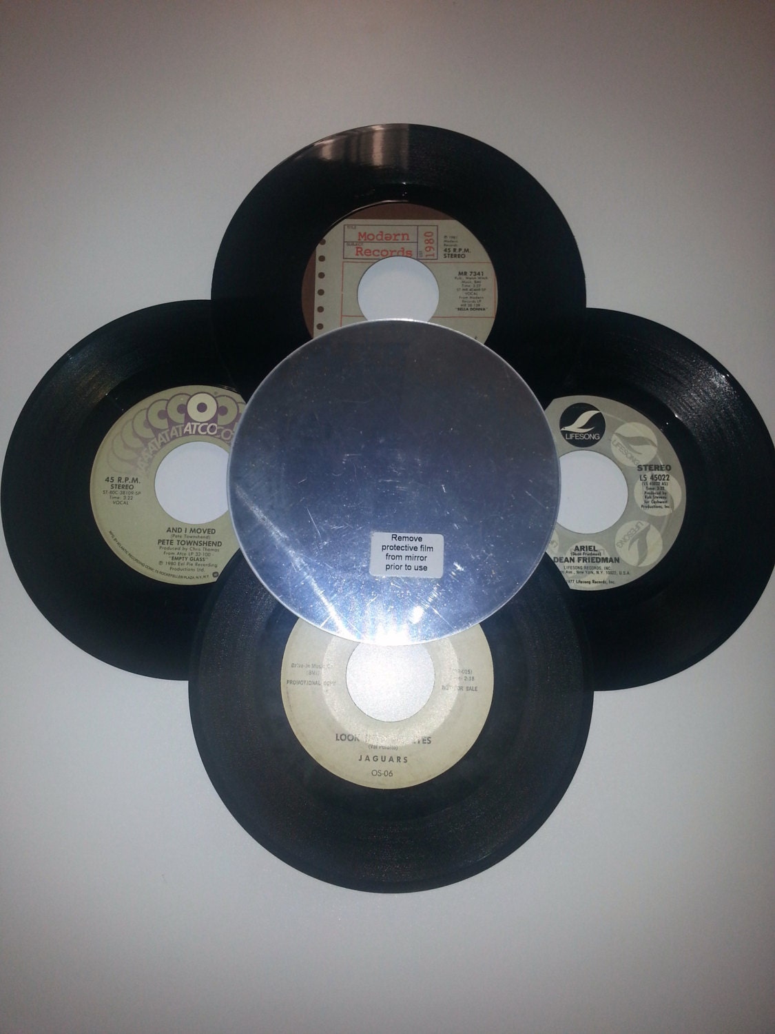 Decorative Wall Mirror Vinyl Record Mirror Vintage 45