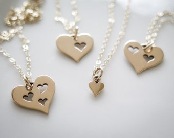 Mother Daughter Necklace Set by Betsy Farmer Designs - Available in Bronze or Sterling Silver
