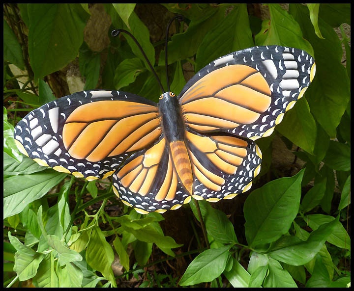 Monarch Butterfly Metal Garden Decor Butterfly Plant Stake