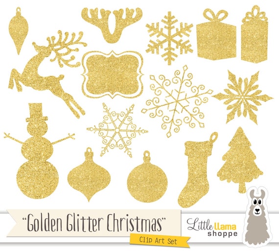 Download Golden Glitter Christmas Clipart, Gold Reindeer Glitter ...