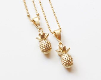 Pineapple Necklace | Gold Pineapple Necklace | Pineapple Pendant Necklace | Summer Jewelry | Layering Necklace | Gift for Her