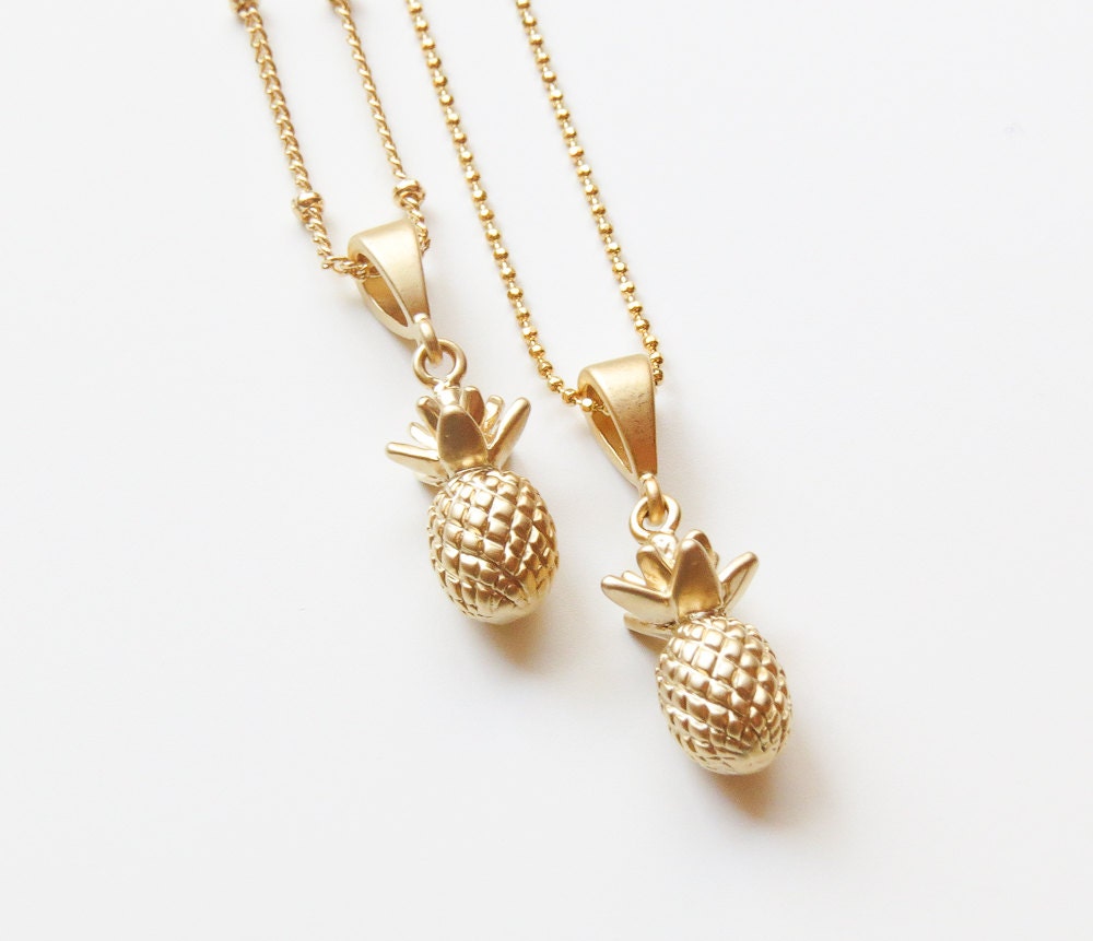 Gold Pineaplple Necklace