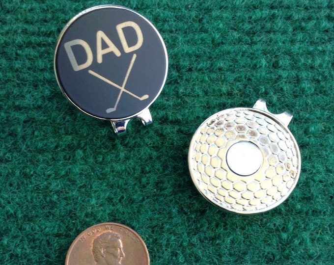 Personalized Golf Ball Marker / Hat Clip - Magnetic Custom Ball Marker - Dad Gift, Men's Gift, Golfer, Birthday Gift for Dad, Groomsmen Gift
