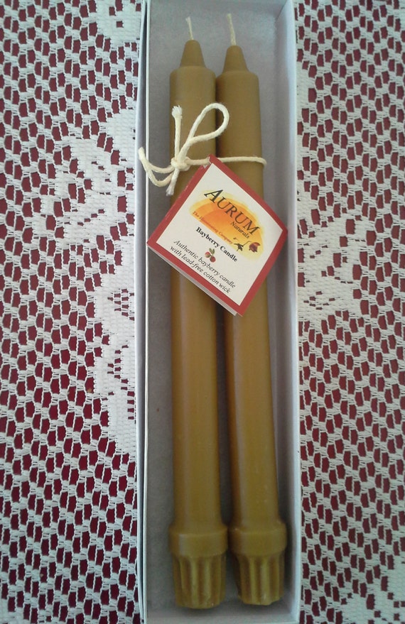 Authentic Handmade BAYBERRY Candles 10 taper pair