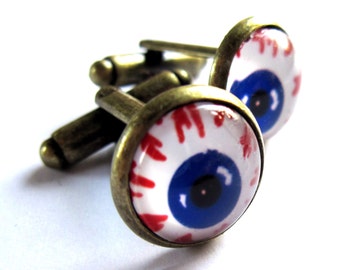 Evil Eye Cufflinks Eyeball Mens Fashion Jewelry