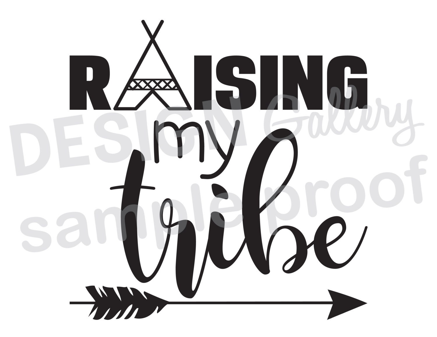 Download Raising my Tribe JPG png image & SVG DXF cut Tipi Arrow