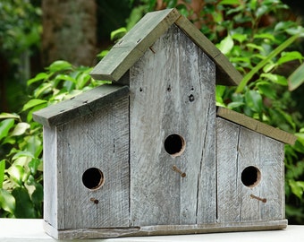 Birdhouse, Rustic Birdhouse, Primitive Bird House, Barnwood Birdhouse, Wood Birdhouse, Large Birdhouse