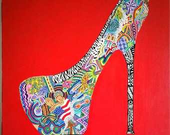 High heel paintings | Etsy