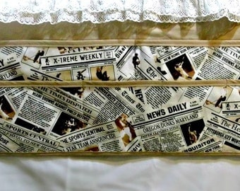 Bed caddy sports news newspaper theme