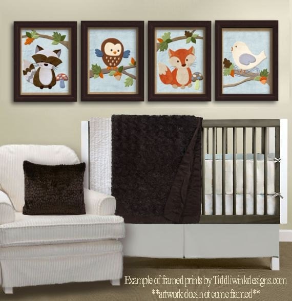 Original Forest Friends WALL ART for by art4theLITTLEpeople