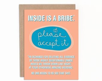 Funny Wedding Card, Greeting Card for Wedding, Card for the Newlyweds, Card for Friend's Wedding, Made in Canada, w/ Premium Kraft Envelope