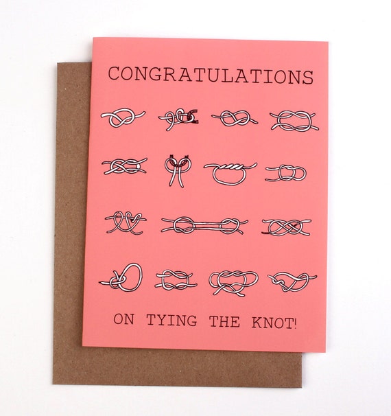 Congratulations on tying the knot 4x5 card by JodiLynnDoodles
