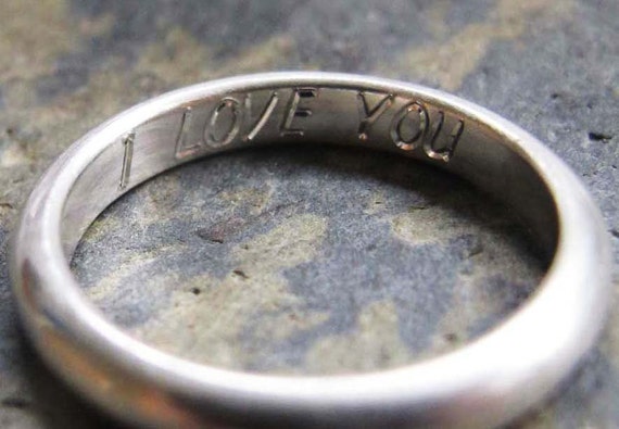 Ring engraving engrave the inside of your by SilverJewelleryHS