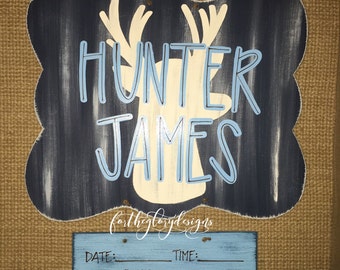hospital door hanger // deer - rustic