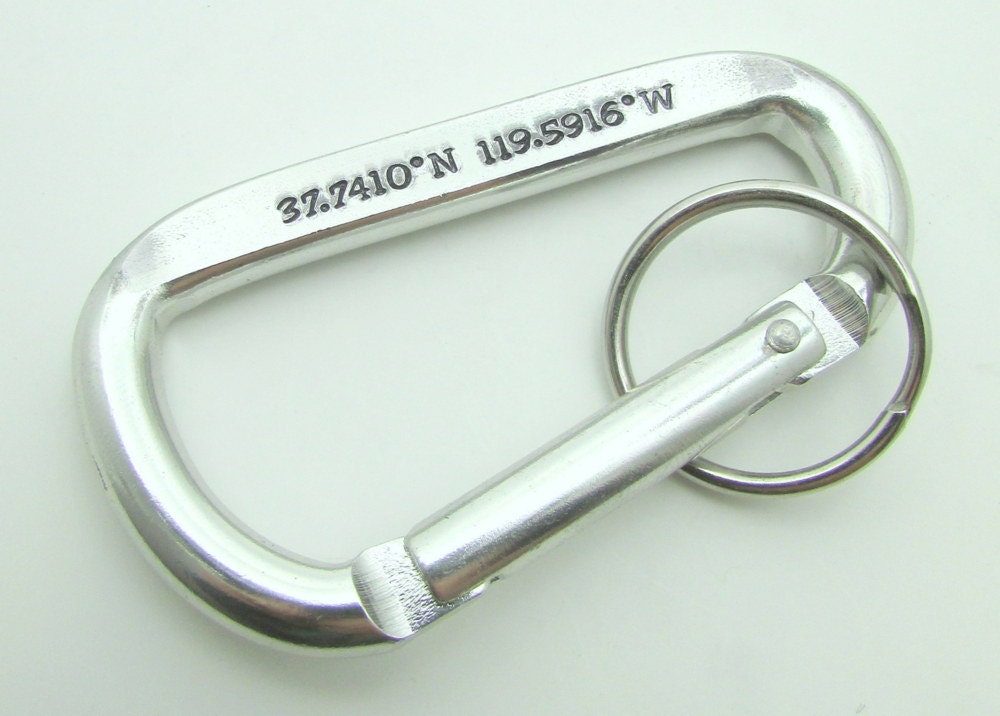 Personalized Keychain Carabiner Keychain by ReginaLynnDesign