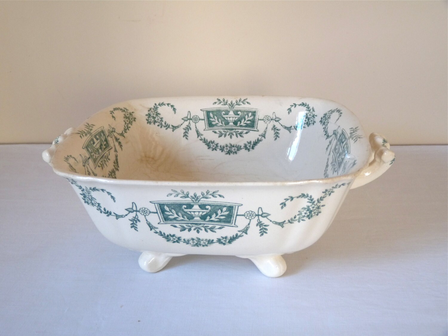 French Salad Serving Bowl Early XXth century by myfrenchycottage
