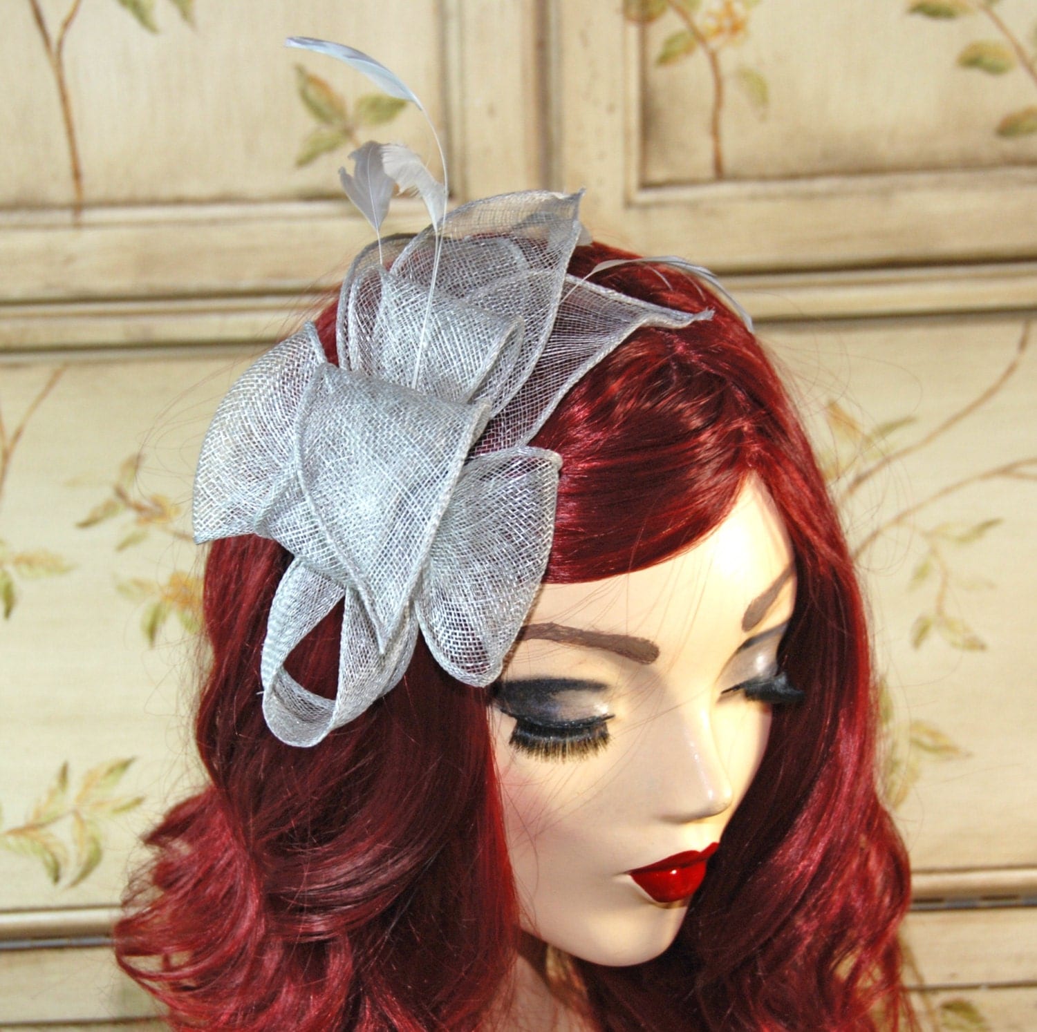 Gray Fascinator Headband Gray Kentucky Derby Fascinator