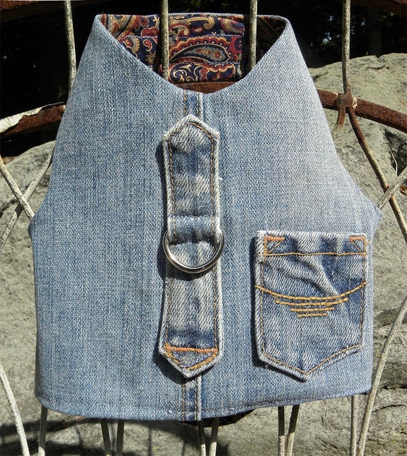 Boyfriend Jean Harness vest from repurposed denim