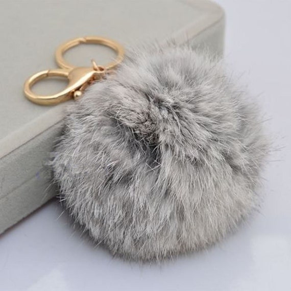 fluffy baby keyring