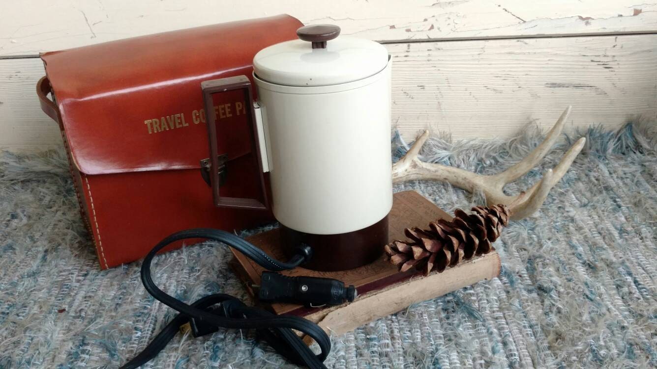 Mid Century Travel Coffeemaker Working Coffee Pot by