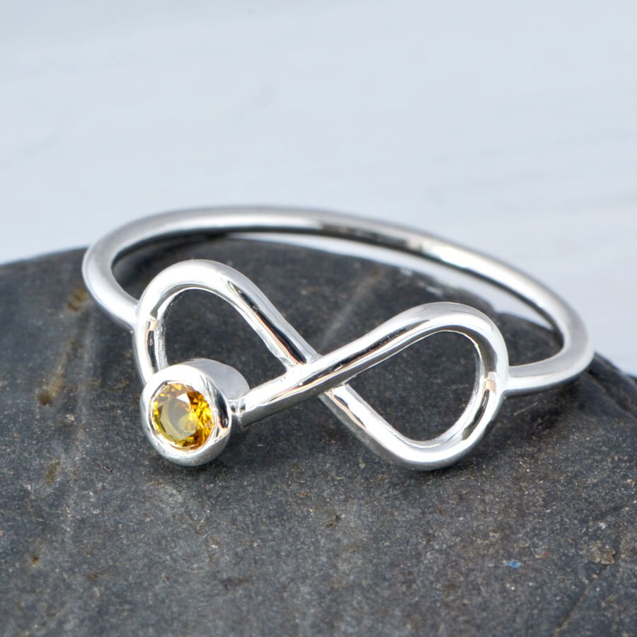 Infinity Birthstone Ring Promise Ring Friendship Ring