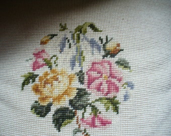 Hand Made Vintage Needlepoint Pillow