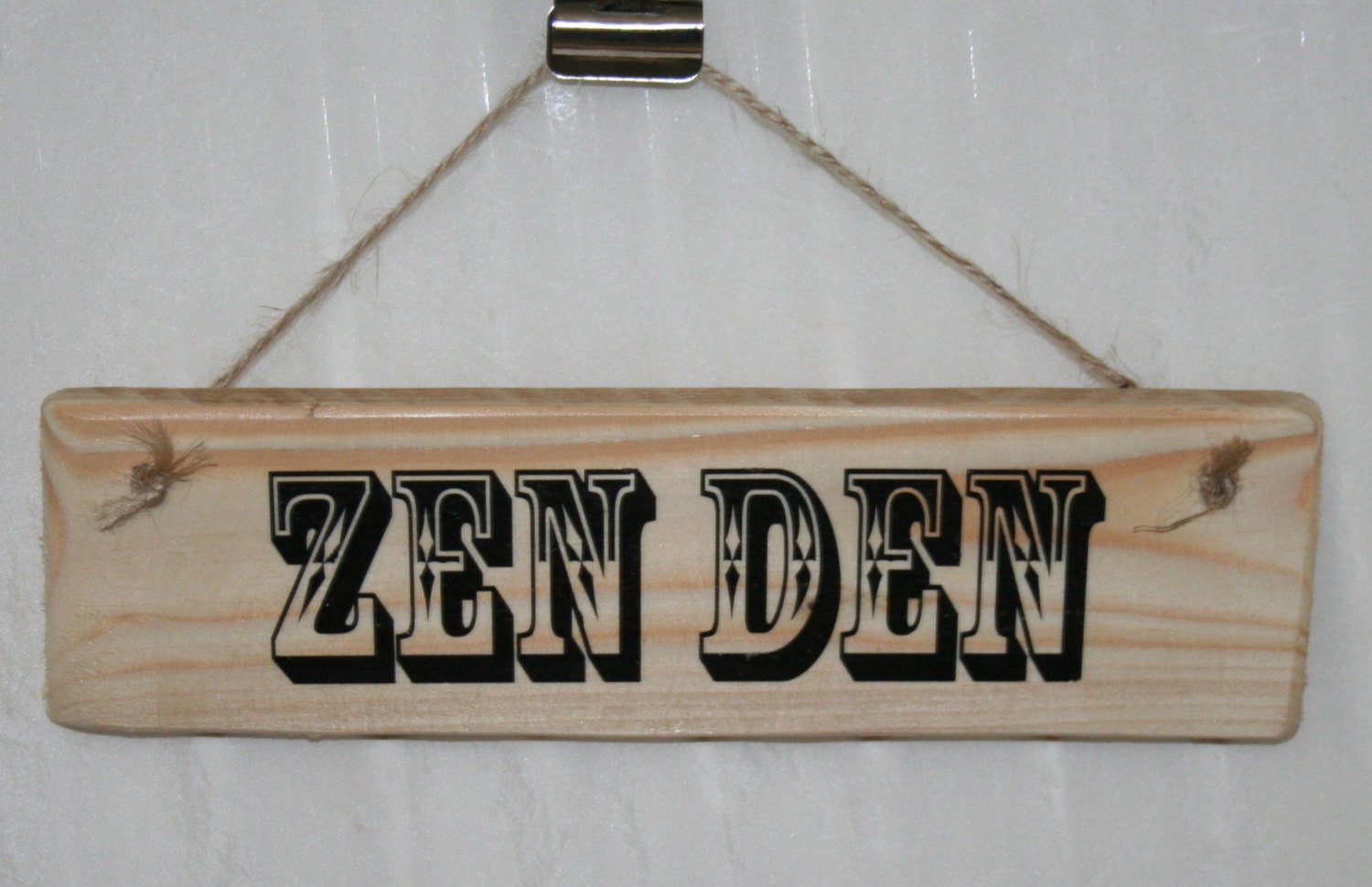 ZEN DEN Wood Sign Indoor Wall Shelf Door Rescued by ...