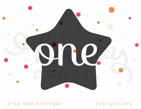 Download One Birthday Star SVG Cutting File First Birthday Shirt