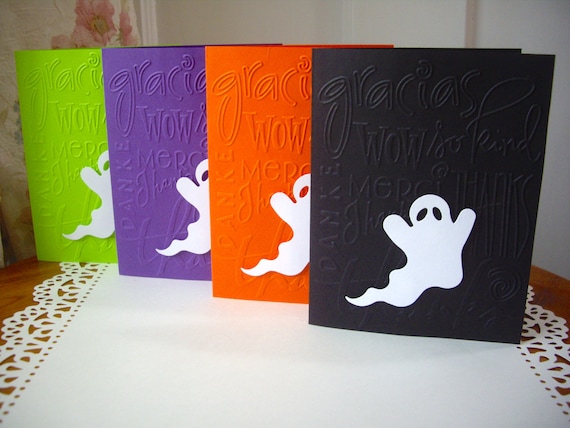 Items Similar To Ghost Card Set Ghost Thank You Cards