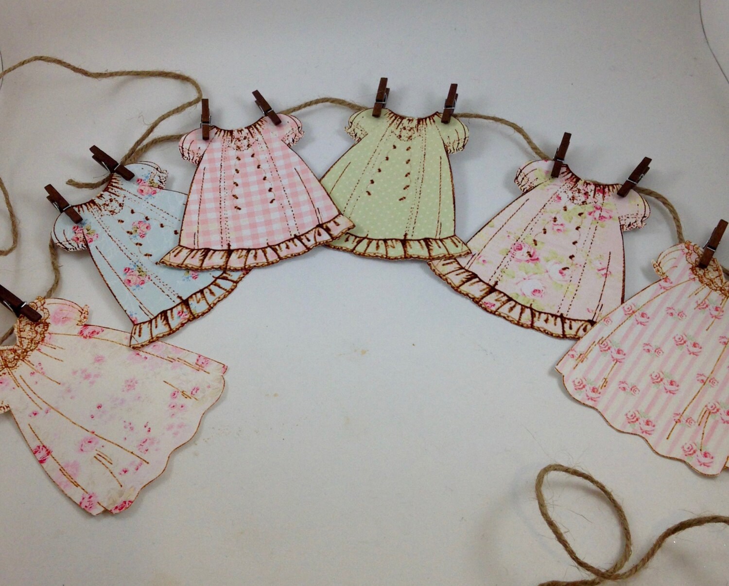 Vintage Paper Doll Dress Banner Garland