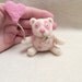 Needle felted bear -Needle felted miniature-wool bear -Felted Animals-felt toy- White felt bear toy-Felted miniature bear-Toys for Blythe