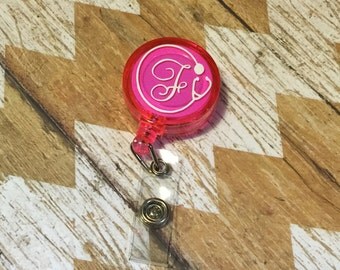 Personalized Initial Nurse name badge holder