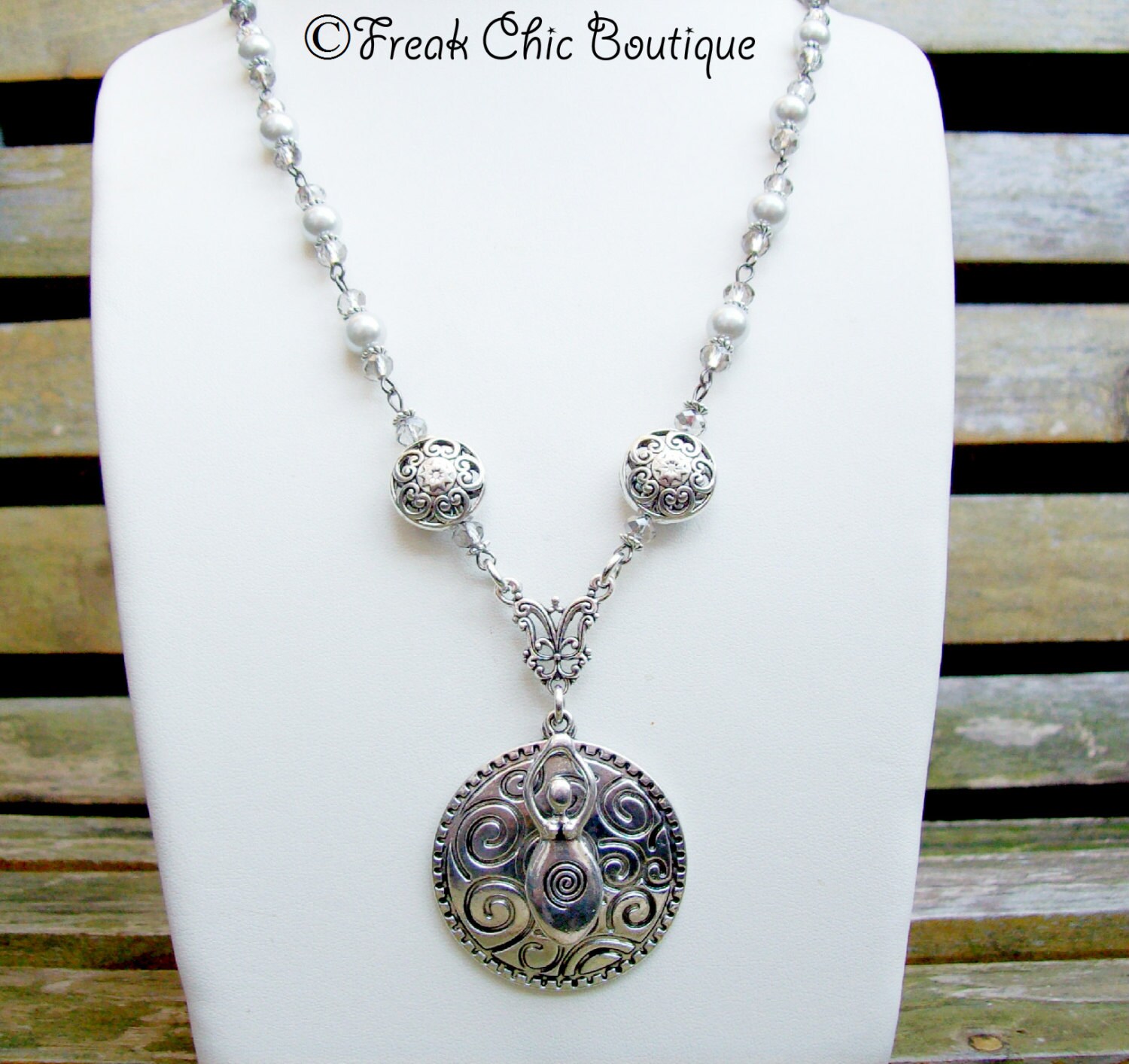 Spiral Goddess necklace Pagan Necklace Wicca Amulet