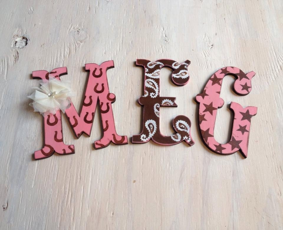 Baby Girl Nursery Decor Name Letters Girls Bedroom Decor