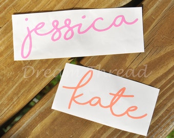 Handwritten Name Decal, Notebook Decal, Laptop Decal, Car Decal, Yeti Decal, Tumbler Decal, Vinyl, Signature (Made to order)