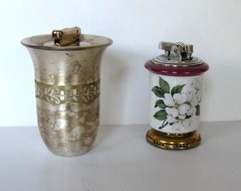 SALE, Pair of Mid Century Cigarette lighters, Ronson, Colibri by Kreisler, Retro collectibles, Tobacconist, gift idea