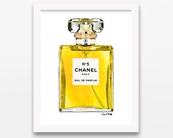 COCO Mademoiselle Chanel Perfume PRINT Pink Illustration by ...
