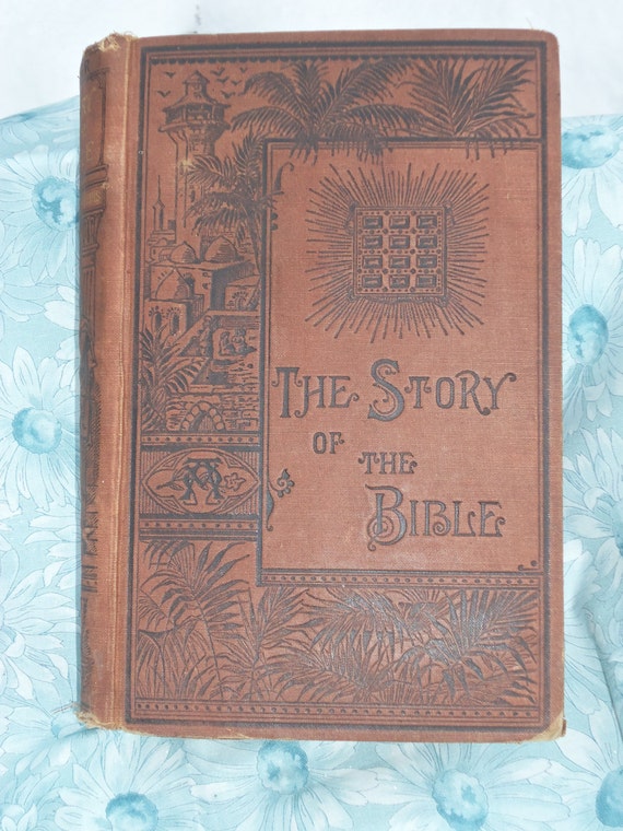 Old Antique Bible The Story of the Bible By by DollsNTotesNThings